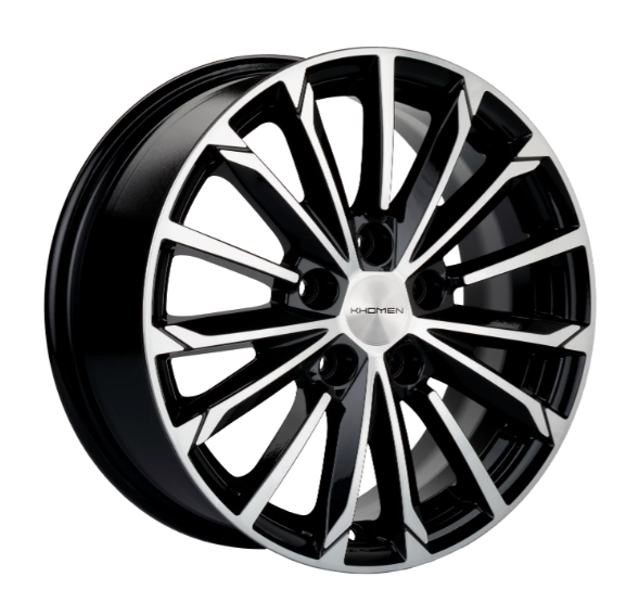 Диск Литой Khomen Wheels мод.KHW1611 16х6.5 PCD 5х112 ET41 DIA57.1  Black-FP  